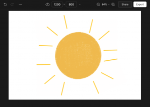Sun clipart in a yellow color 