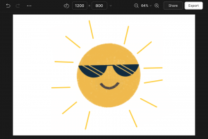 Sun with sunglasses clipart 